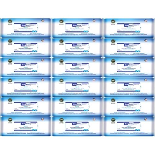 BlueWhite Yetişkin Perine Bölgesi Temizleme Mendil-Havlusu (18 Li Set) 50 Yaprak Hijyenik