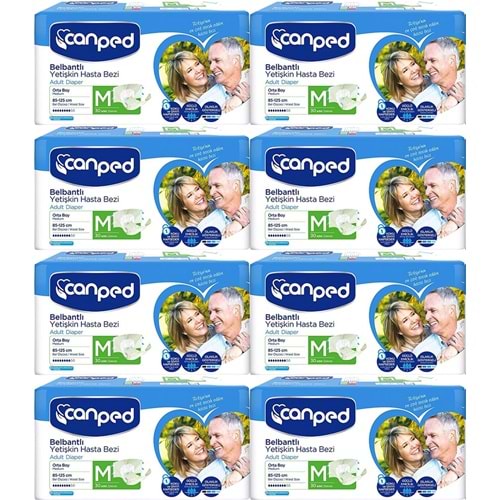 Canped Yetişkin Bezi Bel Bantlı Polietilen M - Orta - Medium 240 Adet