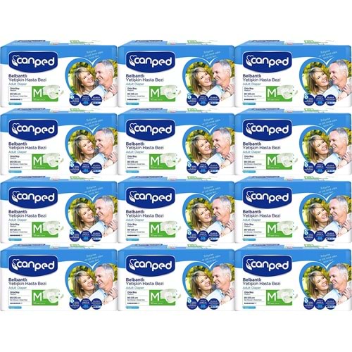 Canped Yetişkin Bezi Bel Bantlı Polietilen M - Orta - Medium 360 Adet