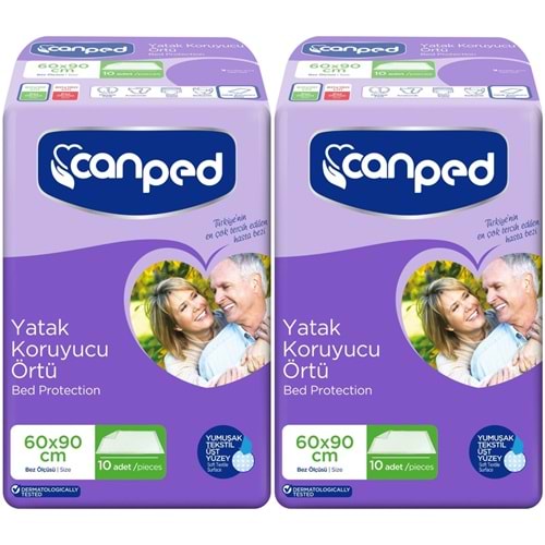 Canped Yetişkin Yatak Koruyucu Örtü 60*90 CM 20 Adet (2PK*10)