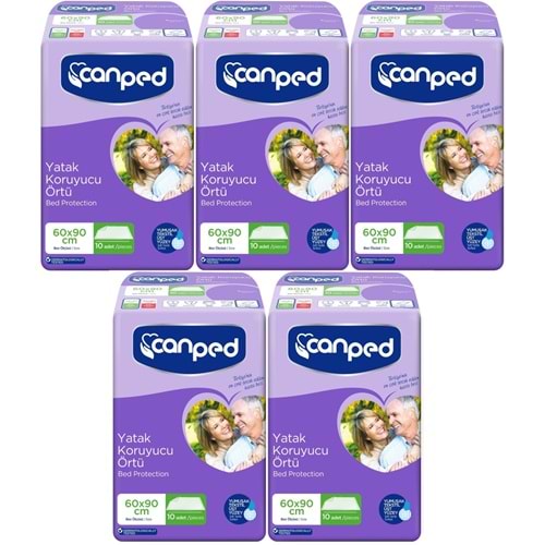 Canped Yetişkin Yatak Koruyucu Örtü 60*90 CM 50 Adet (5PK*10)