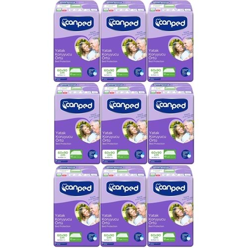 Canped Yetişkin Yatak Koruyucu Örtü 60*90 CM 90 Adet (9PK*10)