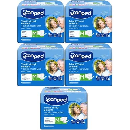 Canped Yetişkin Bezi Bel Bantlı Tekstil Yüzey M - Orta - Medium 90 Adet