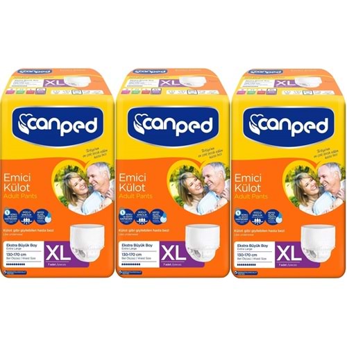 Canped Emici Külot Yetişkin Bezi XL-Extra Large Büyük Adet 21 (3PK*7)