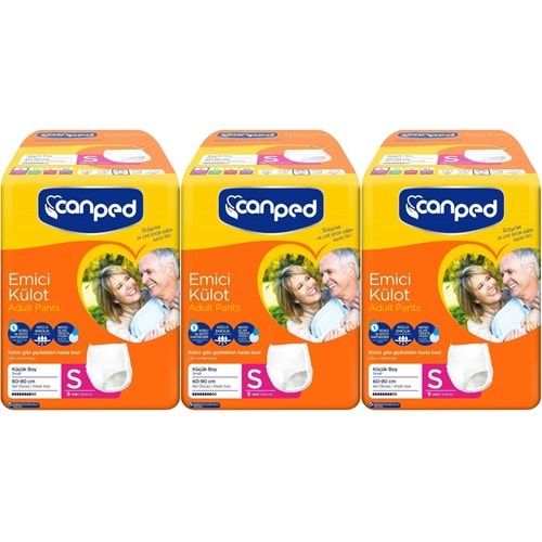 Canped Emici Külot Yetişkin Bezi S-Küçük Small 27 Adet (3PK*9)
