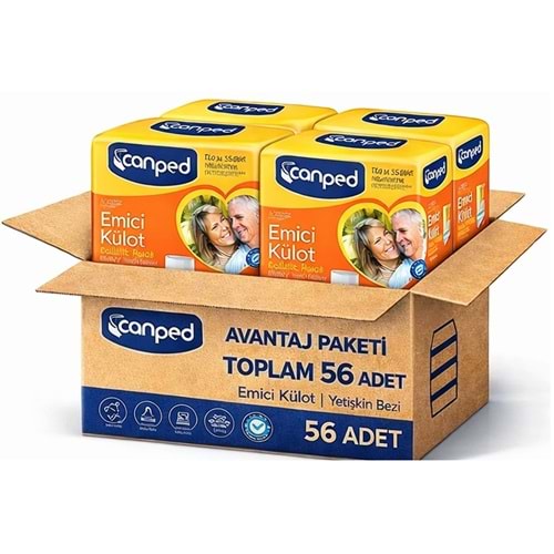 Canped Emici Külot Pants Yetişkin Bezi L - Büyük - Large Ekonomik Pk 56 Adet (4PK*14)