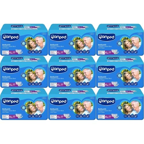 Canped Yetişkin Bezi Bel Bantlı Tekstil Yüzey XL - Ekstra Large - Extra Large 207 Adet