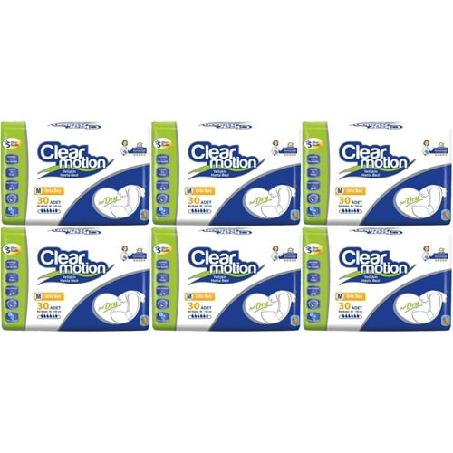 Clearmotion Yetişkin Bezi Bel Bantlı M - Orta - Medium 180 Adet (6PK*30)