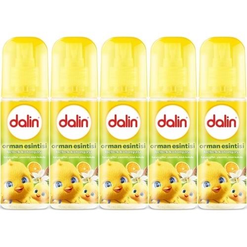 Dalin Bebek Kolonyası 150ML Orman Esintisi (Turunçgiller-Yasemin-Misk Kokulu) (5 Li Set)
