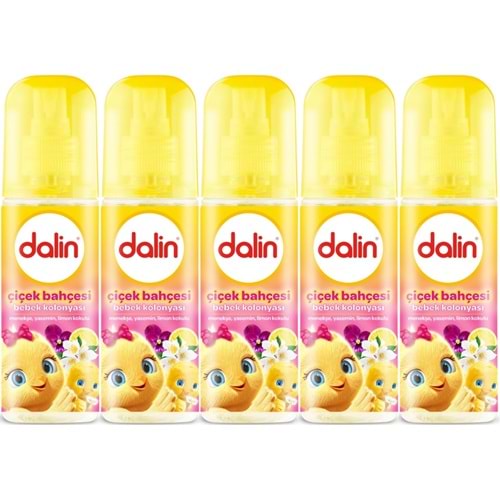 Dalin Bebek Kolonyası 150ML Çiçek Bahçesi (Menekşe-Yasemin-Limon Kokulu) (5 Li Set)