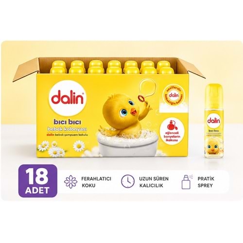 Dalin Bebek Kolonyası 150ML Klasik (Bıcı Bıcı Kokusu) (18 Li Set)