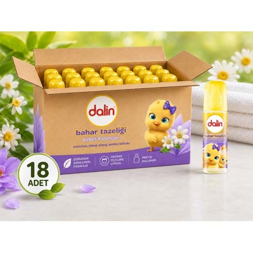 Dalin Bebek Kolonyası 150ML Bahar Tazeliği (Manolya-Ylang,Ylang-Amber Kokulu) (18 Li Set)