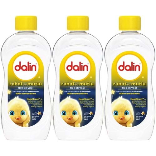 Dalin Bebek Yağı 300ML Rahat ve Mutlu Vanilya Kokulu Nemlendirici (3 Lü Set)