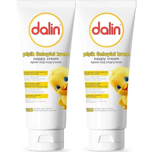 Dalin Pişik öneliyici Krem/Pişik Kremi 100ML (Bebekler İçin) (2 Li Set)