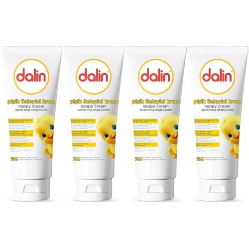 Dalin Pişik öneliyici Krem/Pişik Kremi 100ML (Bebekler İçin) (4 Lü Set)