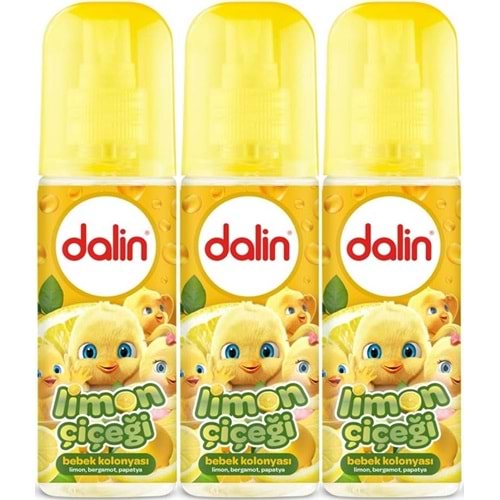 Dalin Bebek Kolonyası 150ML Limon Çiçeği (Limon-Bergomat-Papatya) (3 Lü Set)