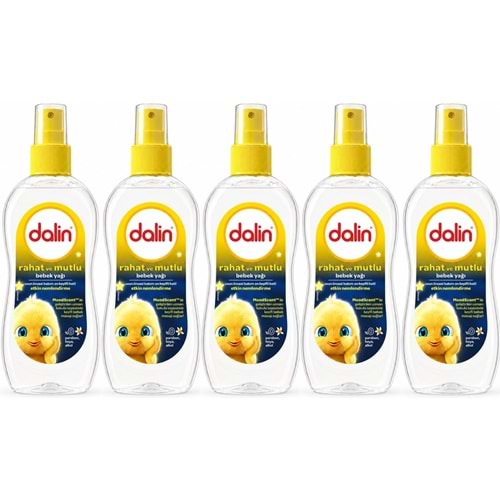 Dalin Bebek Yağı 200ML Sprey Rahat ve Mutlu (5 Li Set)