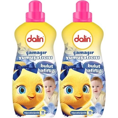 Dalin Çamaşır Yumuşatıcı 1500ML Bulut Hafifliği (Hipoalerjenik) (2 Li Set)
