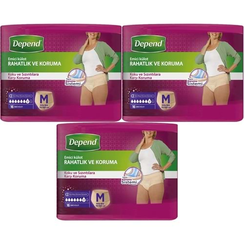 Depend Emici Külot Yetişkin Bezi Avantaj Pk Orta Kadın 48 Adet