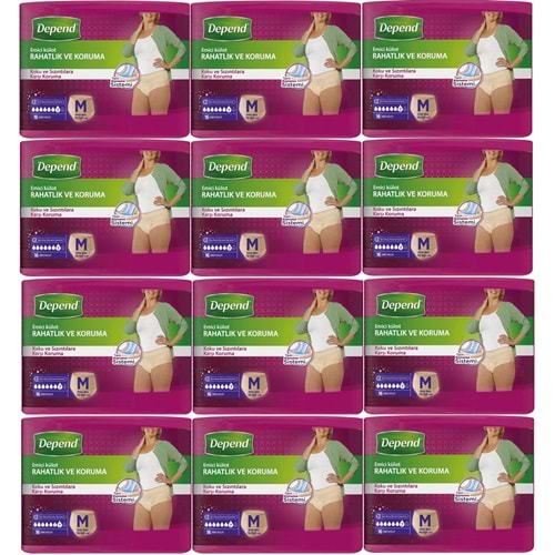Depend Emici Külot Yetişkin Bezi Avantaj Pk Orta Kadın 192 Adet