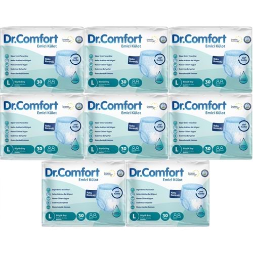 Dr.Comfort Yetişkin Bezi Emici Külot L-Büyük 240 Adet 8Pk x 30
