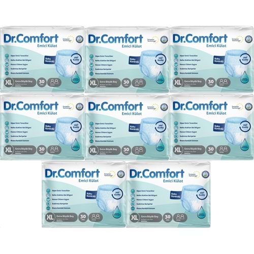 Dr.Comfort Yetişkin Bezi Emici Külot Ekstra Büyük XL 240 Adet 8Pk x 30