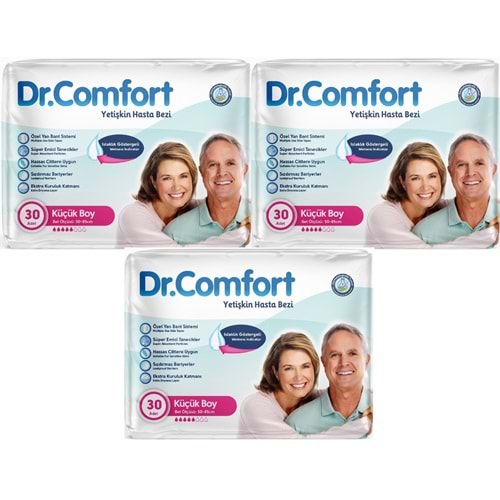 Dr.Comfort Yetişkin Bezi Bel Bantlı Tekstil Yüzeyli S - Küçük - Small 90 Adet