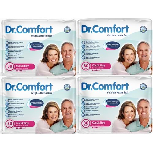 Dr.Comfort Yetişkin Bezi Bel Bantlı Tekstil Yüzeyli S - Küçük - Small 120 Adet