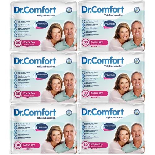 Dr.Comfort Yetişkin Bezi Bel Bantlı Tekstil Yüzeyli S - Küçük - Small 180 Adet