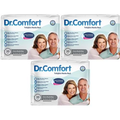 Dr.Comfort Yetişkin Bezi Bel Bantlı Tekstil Yüzeyli XL - Ekstra Büyük 90 Adet
