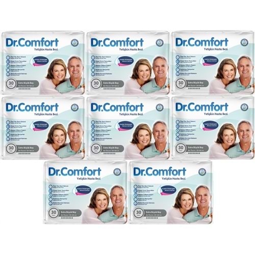 Dr.Comfort Yetişkin Bezi Bel Bantlı Tekstil Yüzeyli XL - Ekstra Büyük 240 Adet