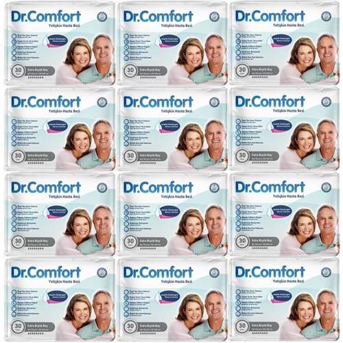 Dr.Comfort Yetişkin Bezi Bel Bantlı Tekstil Yüzeyli XL - Ekstra Büyük 360 Adet