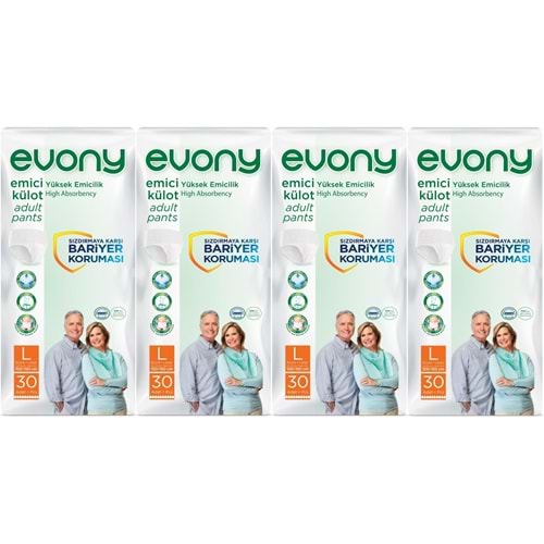 Evony Yetişkin Bezi Emici Külot L - Büyük - Large 120 Adet
