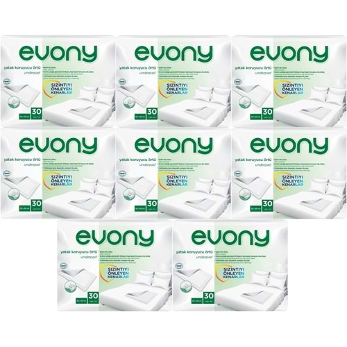 Evony Yetişkin Yatak Koruyucu Örtü 60*90CM 240 Adet (8PK*30) (Kaymaz Özellikli)