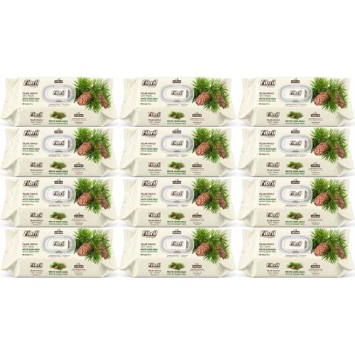 Fibril Islak Havlu Mendil 90 Yaprak Mistik Sedir Ağacı Plastik Kapaklı (12 Li Set) 1080 Yaprak