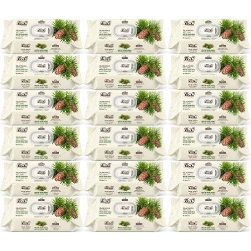 Fibril Islak Havlu Mendil 90 Yaprak Mistik Sedir Ağacı Plastik Kapaklı (18 Li Set) 1620 Yaprak