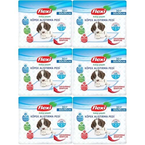 Flexi Evcil Hayvan Köpek Alıştırma Tuvalet Eğitim Pedi 60*90 CM 180 Adet