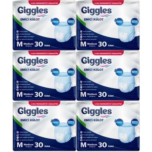 Giggles Yetişkin Bezi Emici Külot M-Orta Medium 180 Adet (6PK*30)