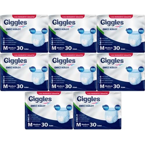 Giggles Yetişkin Bezi Emici Külot M-Orta Medium 240 Adet (8PK*30)