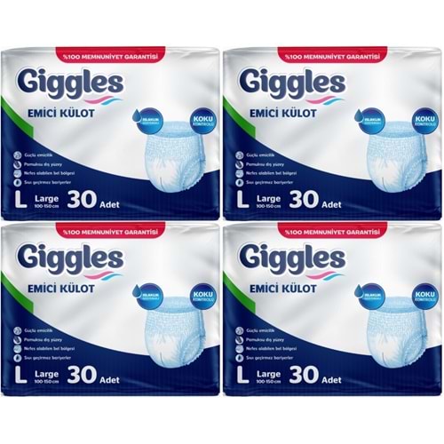 Giggles Yetişkin Bezi Emici Külot L-Büyük 120 Adet (4PK*30)