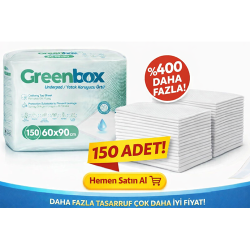 Greenbox Yetişkin Yatak Koruyucu Alt Açma Örtü 60x90 CM Adet 150 Adet