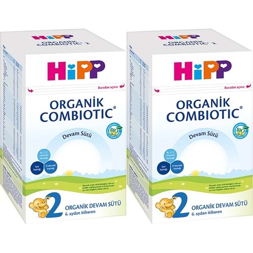 Hipp Organik Combiotic Bebek Devam Sütü 800GR No:2 (6. Aydan İtibaren) (2 Li Set)