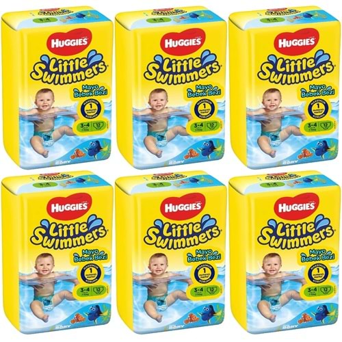Huggıes Little Swımmers Mayo Bebek Bezi 3-4 Beden 7-15 KG 72 Adet 6Pk*12