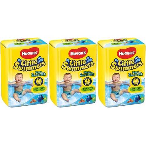 Huggıes Little Swımmers Mayo Bebek Bezi 3-4 Beden 7-15 KG 36 Adet 3Pk*12