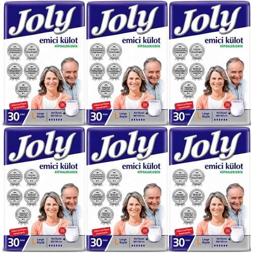 Joly Emici Külot Yetişkin Bezi L - Büyük - Large 180 Adet