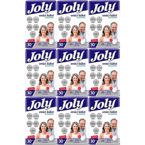 Joly Emici Külot Yetişkin Bezi L - Büyük - Large 270 Adet