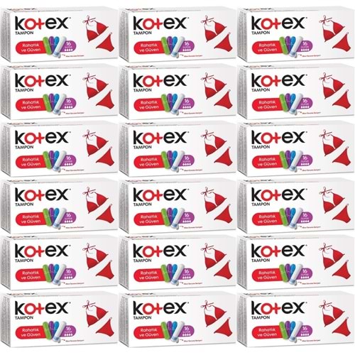Kotex Tampon Süper 288 Li Set (18PK*16)