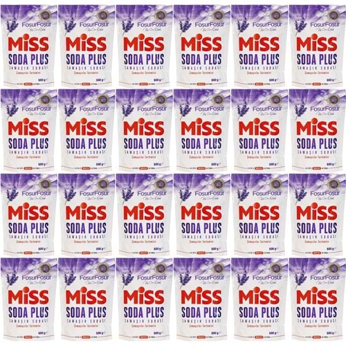 Miss Soda Plus Çamaşır Sodası 500 GR Lavanta (24 Lü Set) Toplam 12000 GR