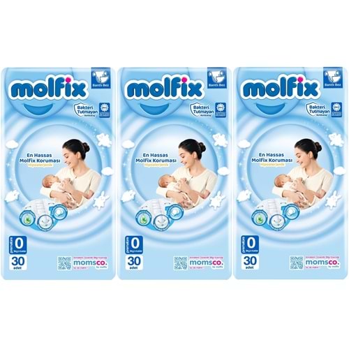 Molfix Bebek Bezi Ekonomik 0 Beden 0-3 KG Prematüre 90 Adet
