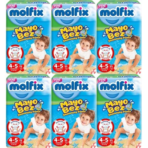 Molfix Swimming Pants Külot Mayo Bez Beden 4-5 (9-15 KG) 66 Adet